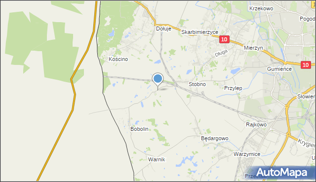 mapa Małe Stobno, Małe Stobno na mapie Targeo